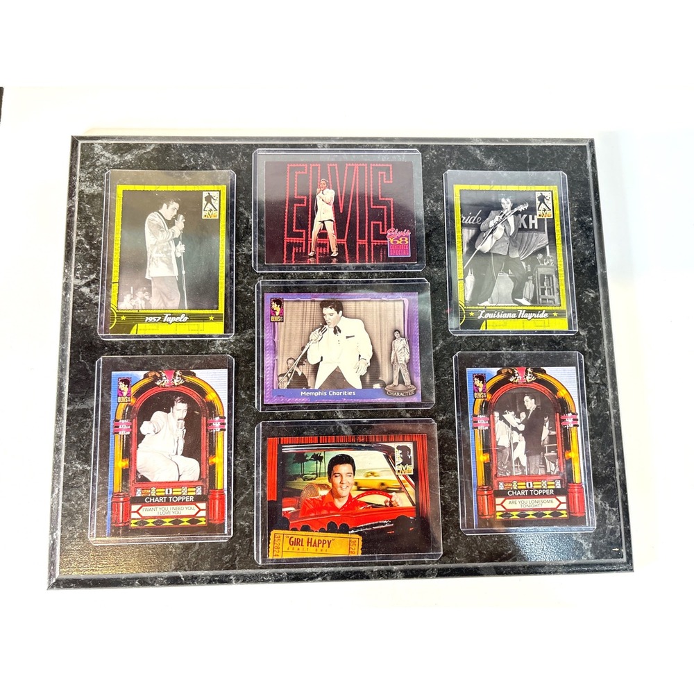 Elvis Presley Trading Card Display Plaque 68 Comeback Special Memphis Charities